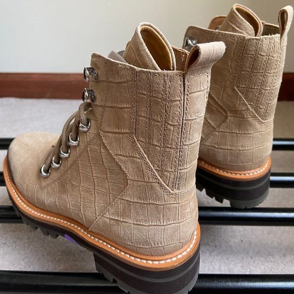 MARC FISHER Women Izzie 2 Leather Combat Hiking Boots - NEW NWOB - Picture 4 of 8